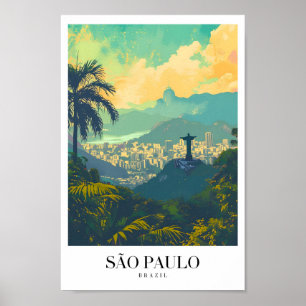 Poster Sao Paulo Vintage Voyage