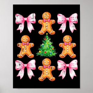 Poster Sapin de Noël Bonhomme en pain d'épice Arc Modèle