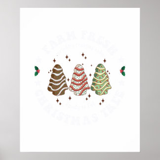 Poster sapin de Noël fraîchement coupé