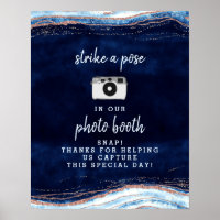 Sapphire Blue Rose or Photo Booth Mariage Signé