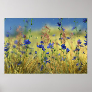 Poster Sapphire & Gold Print