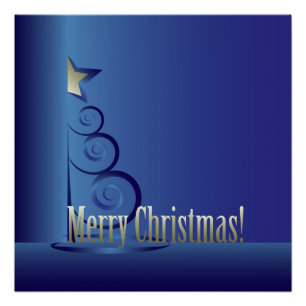 Poster Sapphire sapin de Noël