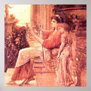 Poster Sappho par gustav klimt, Représentation du grec