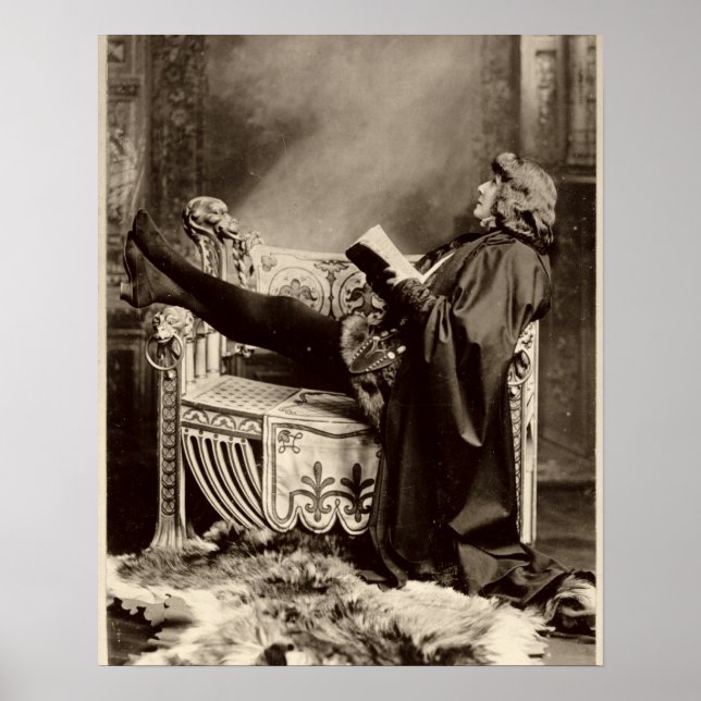Poster Sarah Bernhardt (1844-1923) comme Hamlet en 1899 (Devant)