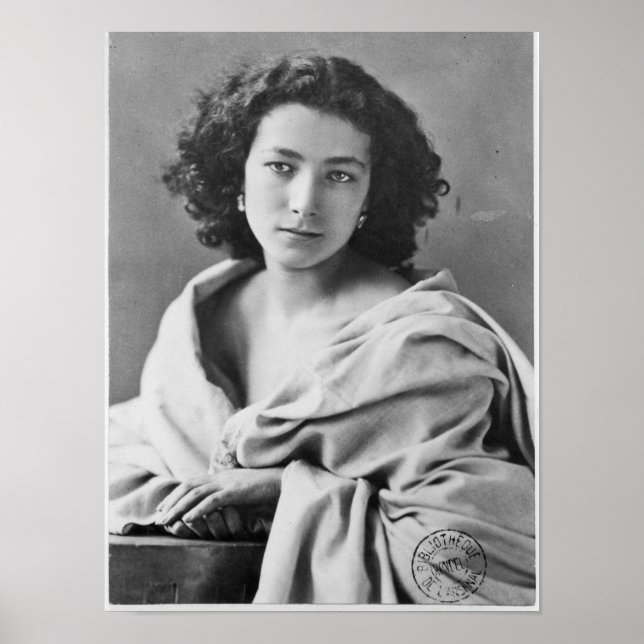 Poster Sarah Bernhardt en costume, vers 1860 (Devant)