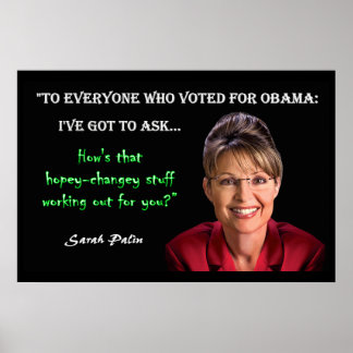 Poster Sarah Palin - Hopey-Changey