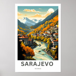 Poster Sarajevo Bosnie Imprimer Voyage