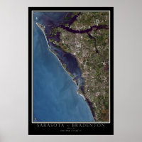 Sarasota - Bradenton Florida Carte de l'affiche sa