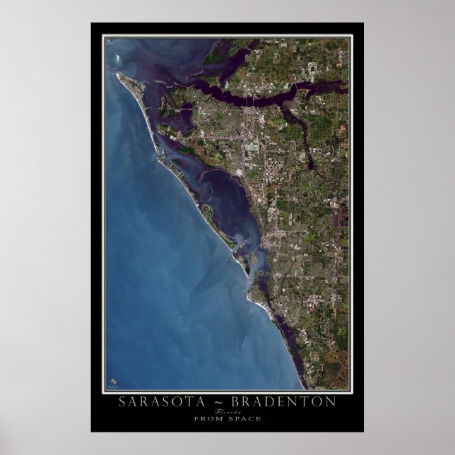 Poster Sarasota - Bradenton Florida Carte de l'affiche sa (Devant)