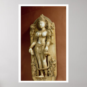 Poster Sarasvati, la déesse de l'étude, Pallu, Rajasth