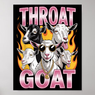 Poster Sarcasti Graphique Adulte Offensive Goat Throat