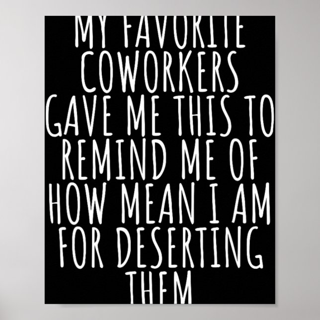 Poster Sarcastic Farewell - Coworkers Leaving For New Job (Devant)