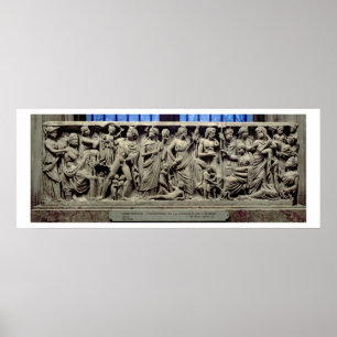 Poster Sarcophage avec le soulagement dépeignant