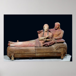Poster Sarcophage d'un couple marié, 525-500 avant JC