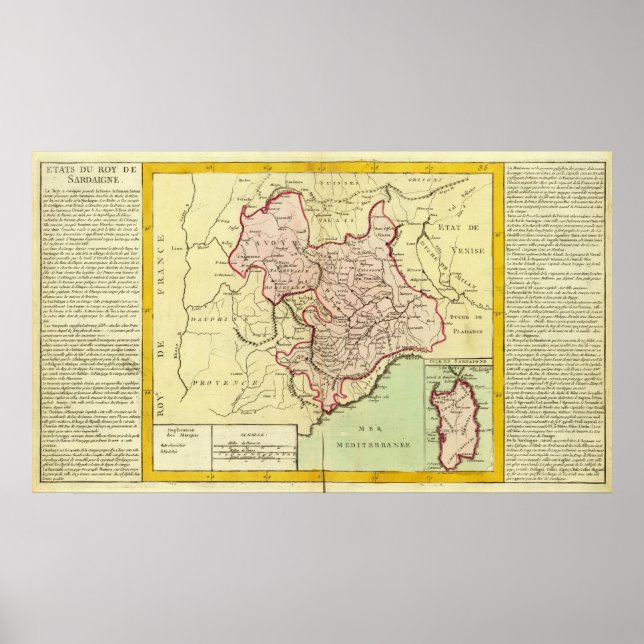 Poster Sardaigne, France, Italie (Devant)