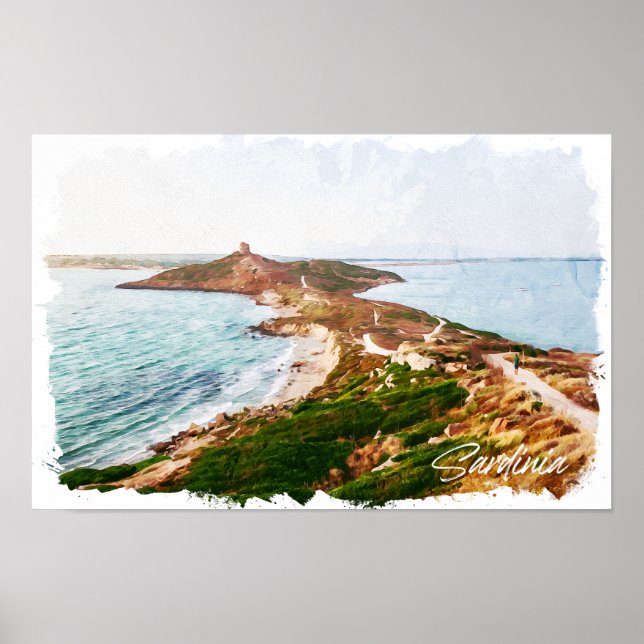 Poster Sardaigne Italie Ile Voyage (Devant)