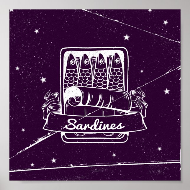 Poster Sardines dans une boîte (Devant)