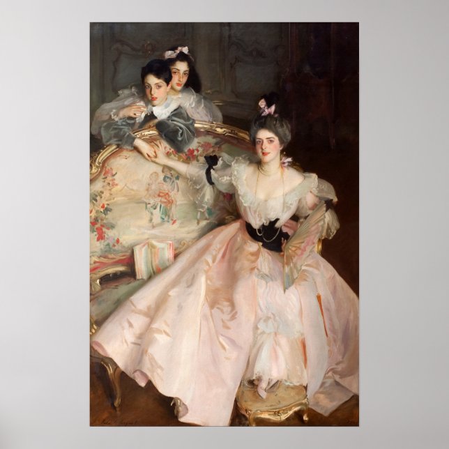 Poster Sargent - Mme Carl Meyer Et Ses Enfants (Devant)