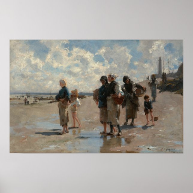 Poster Sargent - Pêche Des Huîtres À Cancale (Devant)