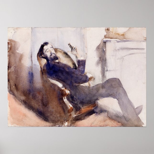 Poster Sargent - Portrait De Paul-Cesar Helleu (Devant)