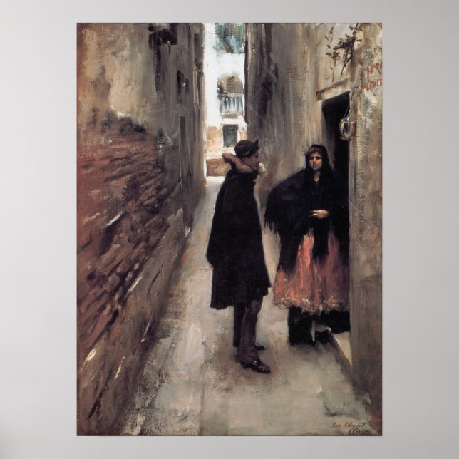 Poster Sargent - Une Rue À Venise 1882 (Devant)