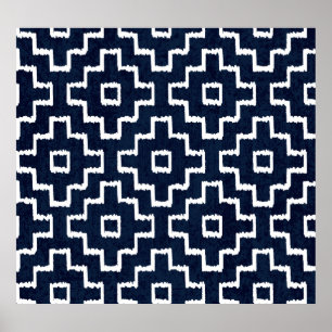 Poster Sashiko Motif : Broderie japonaise traditionnelle