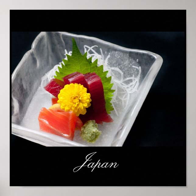 Poster Sashimi au Japon (Devant)