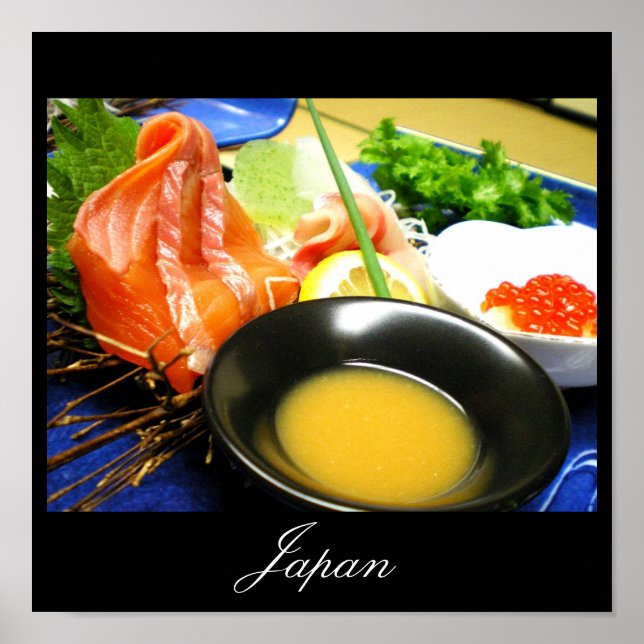 Poster Sashimi au Japon (Devant)