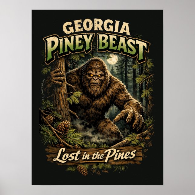 Poster Sasquatch Bigfoot (Devant)