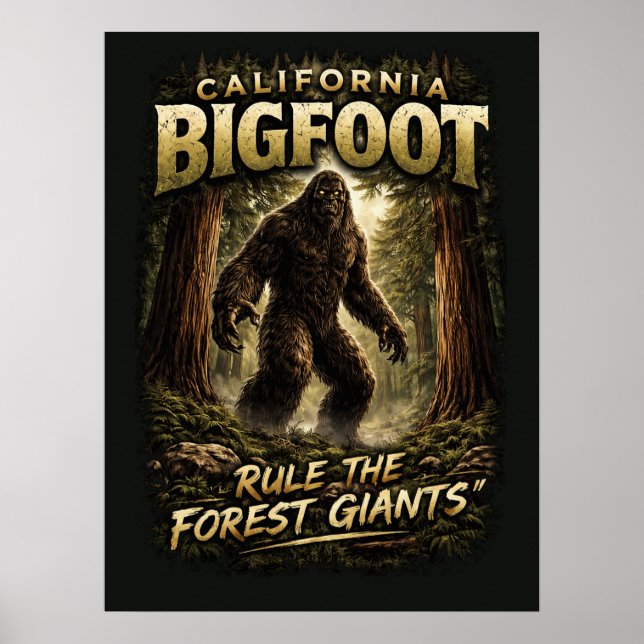 Poster Sasquatch Bigfoot (Devant)