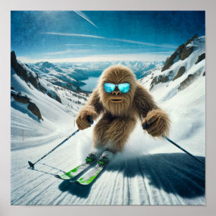 Poster Sasquatch le skieur