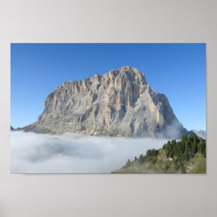 Poster Sassolungo Dolomites