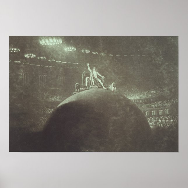 Poster Satan préside au Conseil infernal, 1824 (Devant)