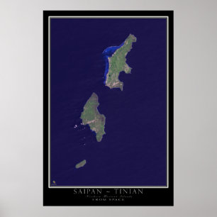 Poster Satellite des îles Mariannes septentrionales de Sa