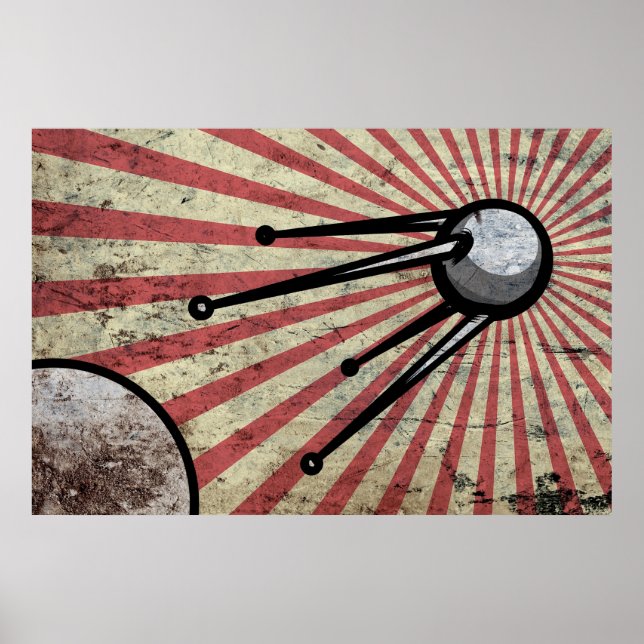 Poster Satellite rétro (Devant)