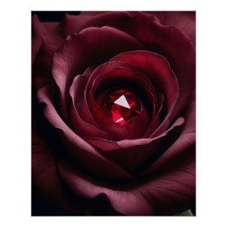 Poster Satinheart Rouge – Ruby Rose Art