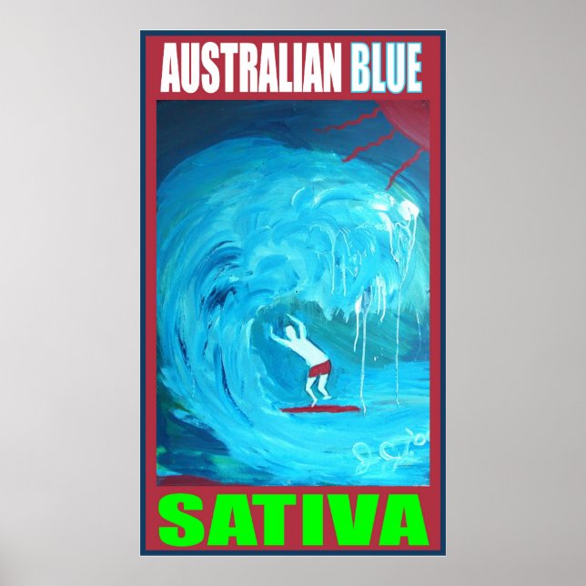 POSTER SATIVA BLEU AUSTRALIEN (Devant)