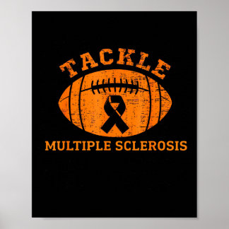 Poster S'attaquer à la sclérose en plaques Ruban orange d