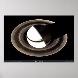 Poster Saturn comme jamais non avant vu