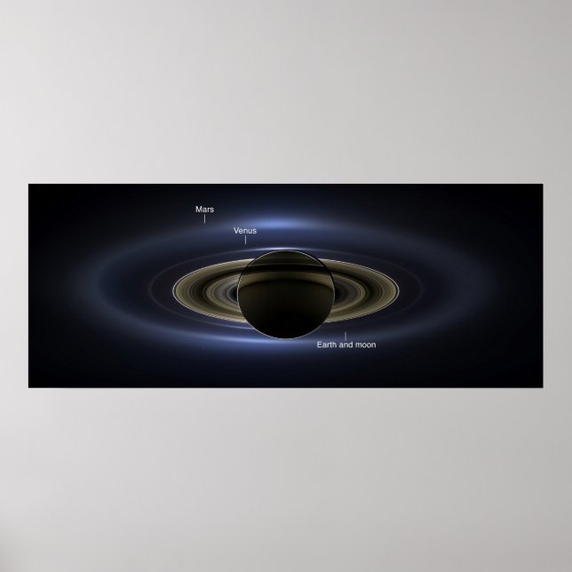 Poster Saturn Eclipse 3 - Étiqueté (Devant)