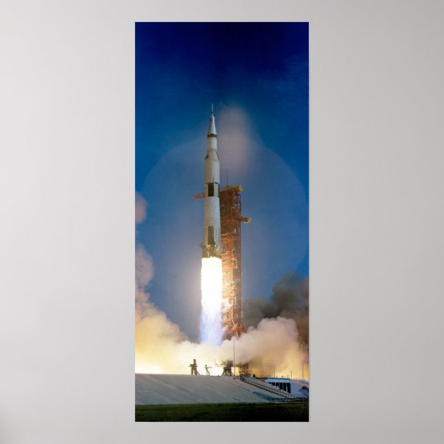 Poster Saturn V Lancement Lune Mission (Devant)