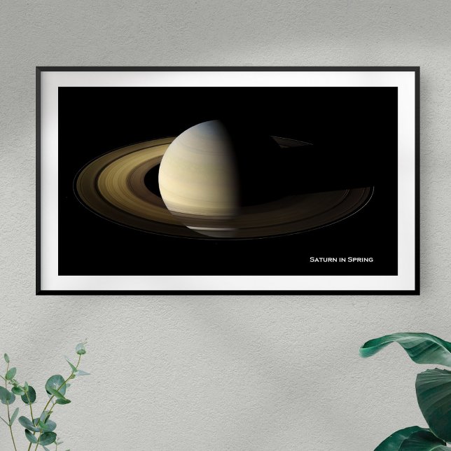 Poster Saturne à l'équinoxe du printemps, Cassini-Huygens (Créateur téléchargé)