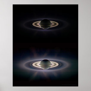 Poster Saturne dans Eclipse 16x20 (9x11)