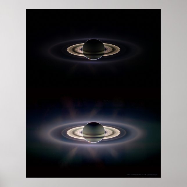 Poster Saturne dans Eclipse 16x20 (9x11) (Devant)