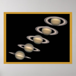 Poster Saturne et anneaux