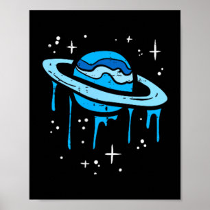 Poster Saturne fondu cket planète espace système solaire