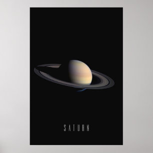 Poster Saturne - Le géant et bijou annelé de notre Solair