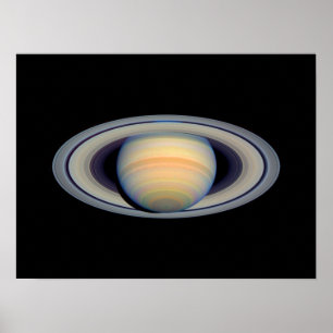 Poster Saturne (télescope Hubble)
