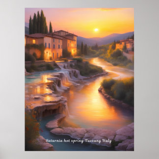 Poster Saturnia Hot Springs Toscane Italie Peinture