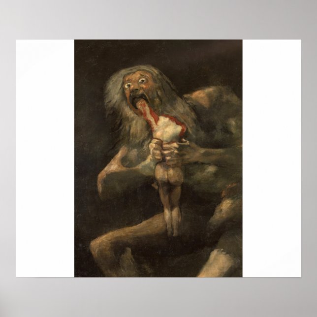 Poster Saturno devorando a su hijo francisco de goya (Devant)